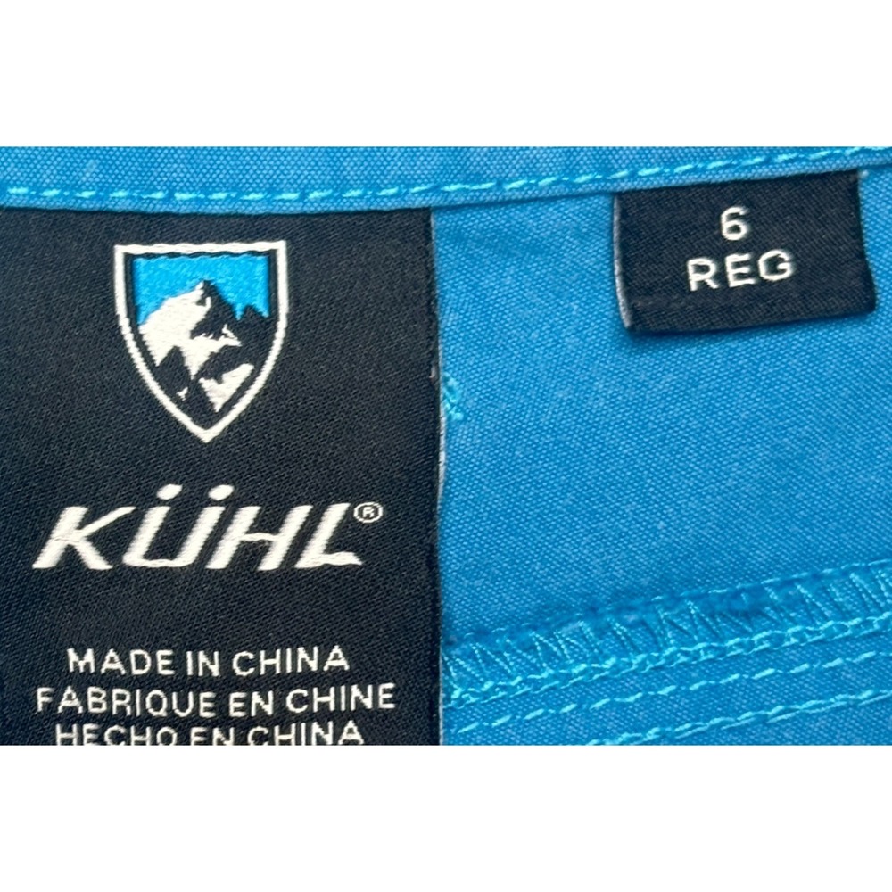 Kuhl Vintage Patina Dye Women's Straight Leg Cargo Blue Pants Size 6 Reg - Picture 3 of 11